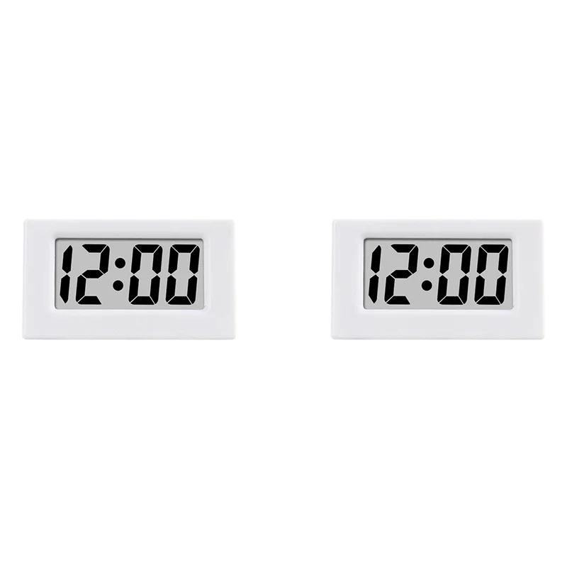 DIGIT-2X Mini Clock Triangle LED Screen Lectronic Digital Alarm Screen Desktop Clock For Home Office Table Bedroom Decor White