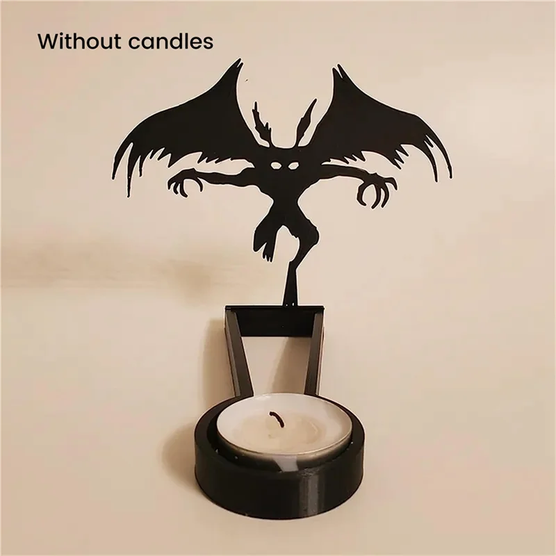 Funny Shadow Candle Holders,Halloween Home Decor Centerpiece Candleholder Tabletop Decorative Candle Stands-B