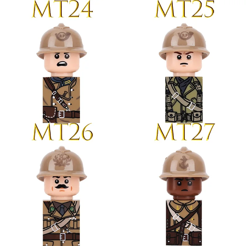 Jouet pour enfants WW2 figurines d'action de l'armée militaire bloc de construction marine américaine infanterie française armée de l'air britannique pistolet de soldat soviétique briques à monter soi-même cadeau