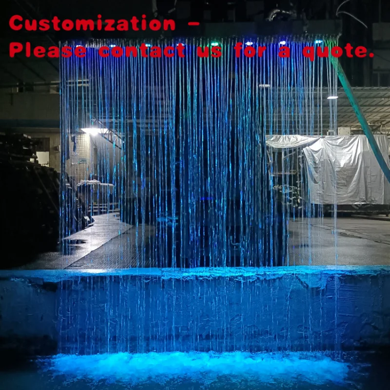 custom.Fenlin Indoor Stainless Steel Curtain Wall Waterfall Modern Feature Hotel Lobby Office