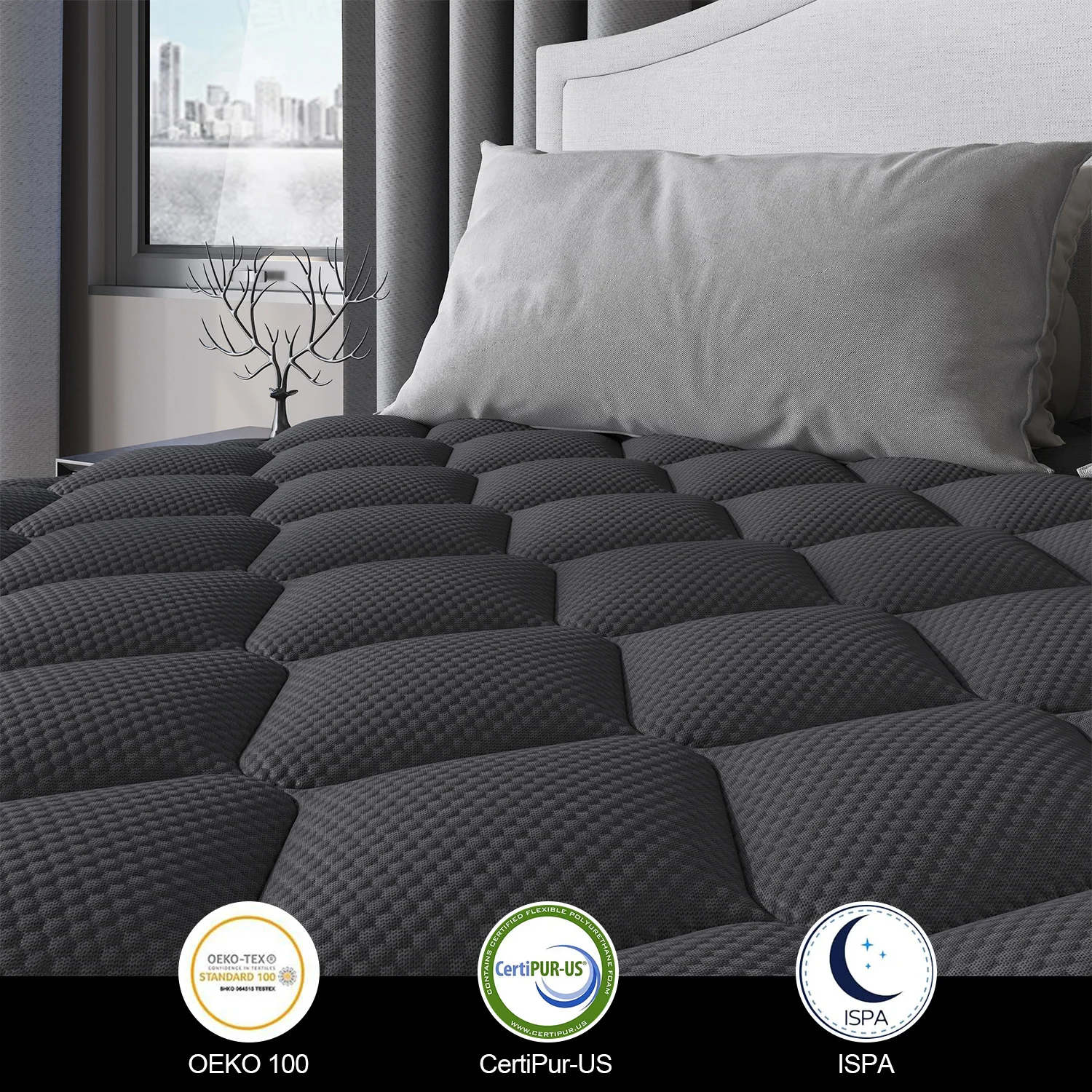 Twin Full Queen King Mattress in A Box, 10/12/14 Inch Hybrid Memory Mattresses Euro Top Medium Firm for Back & Lumbar Support image 5