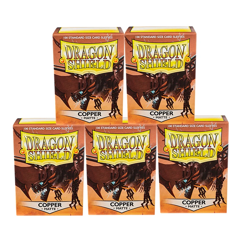 5 PACK Dragon Shield Matte Copper TCG Board Game Standard Size Sleeves Trading Cards Protector MTG/PKM Cover 66x91mm