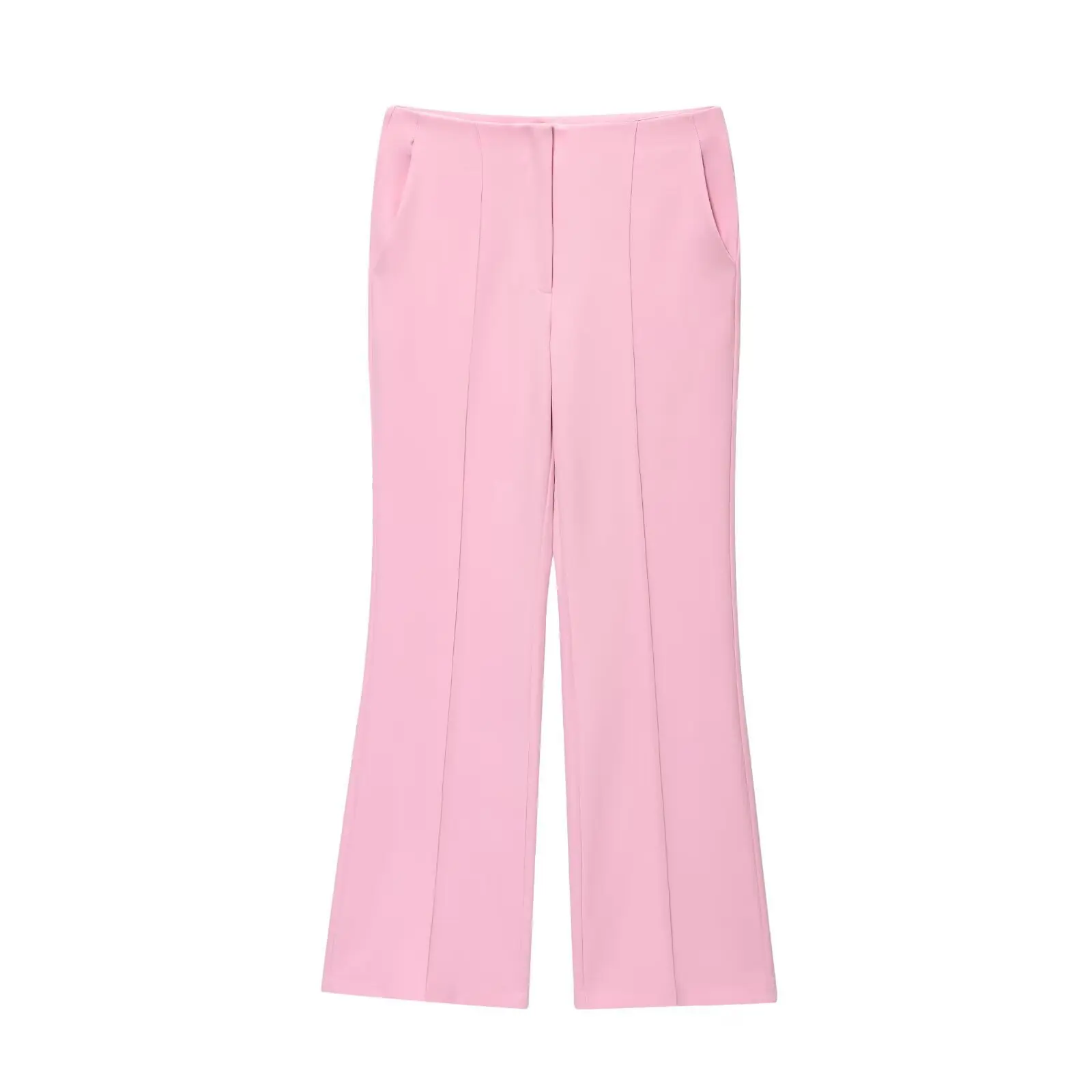 

European and American style 2025 summer new fashion trend A-line trouser leg design mid-waist flared pants
