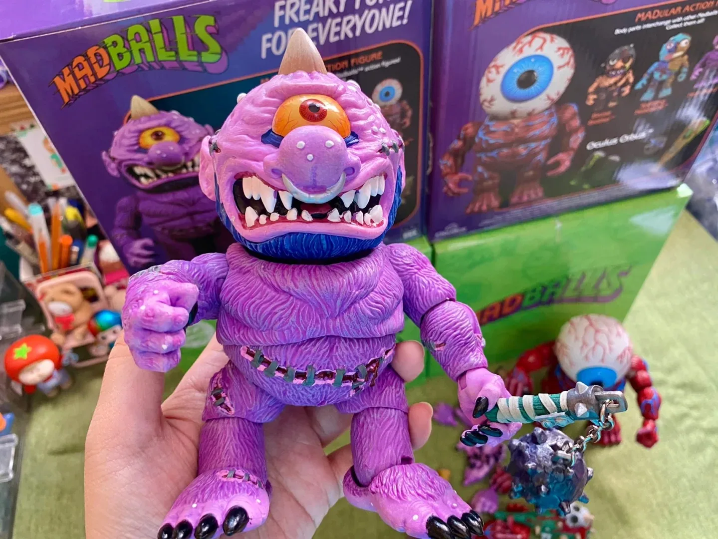 Madballs DNA 1/12 스케일 첫 번째 웨이브 유니콘 큰 눈 괴물 분할 머리 Rampage Person Full Set6In 액션 피규어 재고 있음