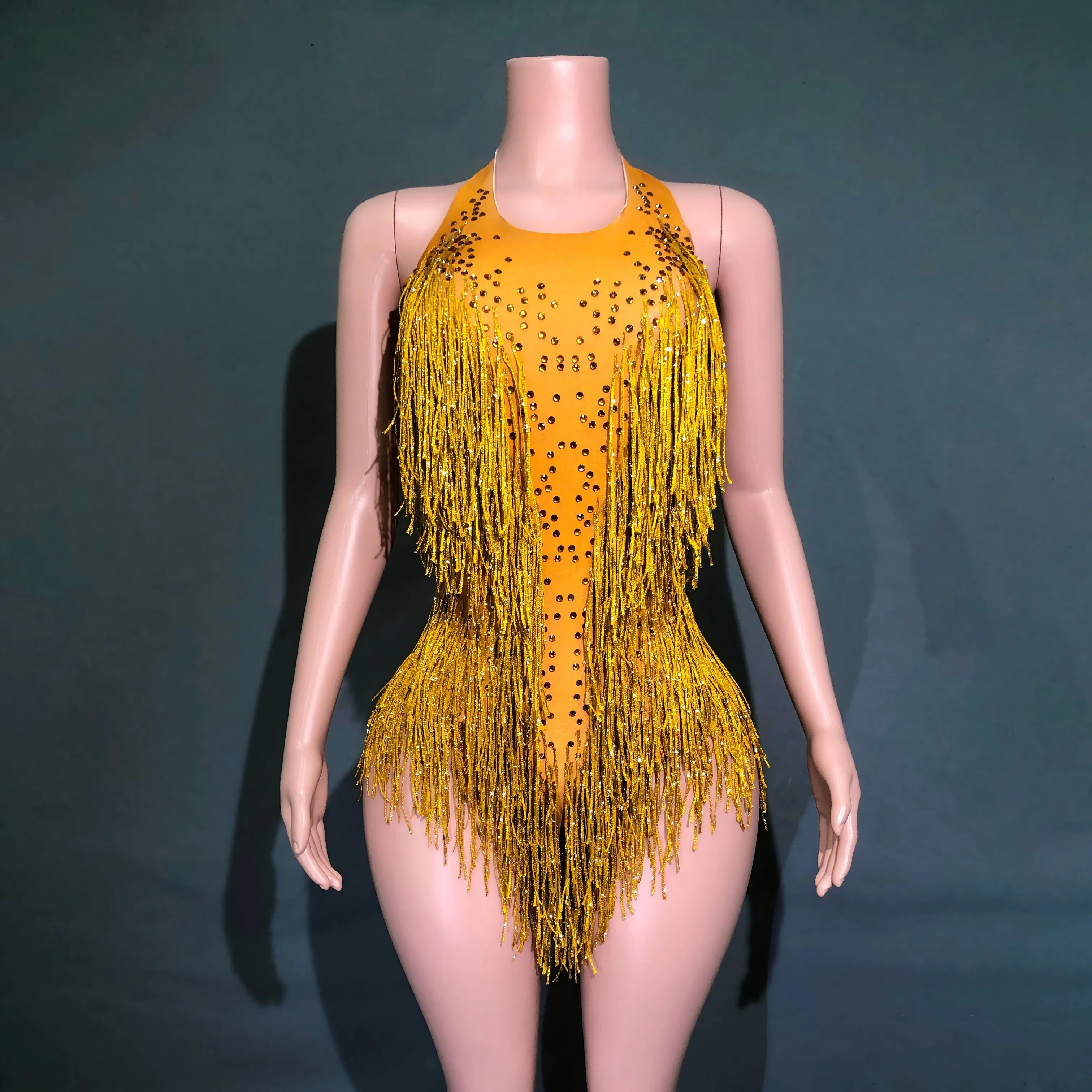 Lấp Lánh Tinh Thể Viền Bodysuit Nữ DJ Nhạc Jazz Khiêu Vũ Trang Phục Với Ren Diễn Sân Khấu Hộp Đêm Trình Diễn Trang Phục