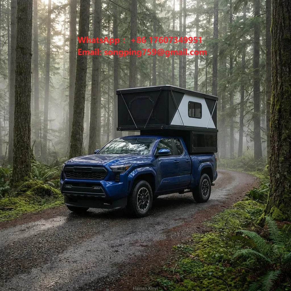 Truck Camper USA Standard Light Weight Pop up Tent Pick up Hard Top Camper Slide on Canopy Pickup Truck Camper