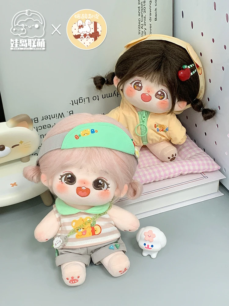 Cartoon Apple Bear Amusement Park Costume Suit For 20cm Cute Boy Girl Clothing Outfit Cosplay Dress Up Clothes