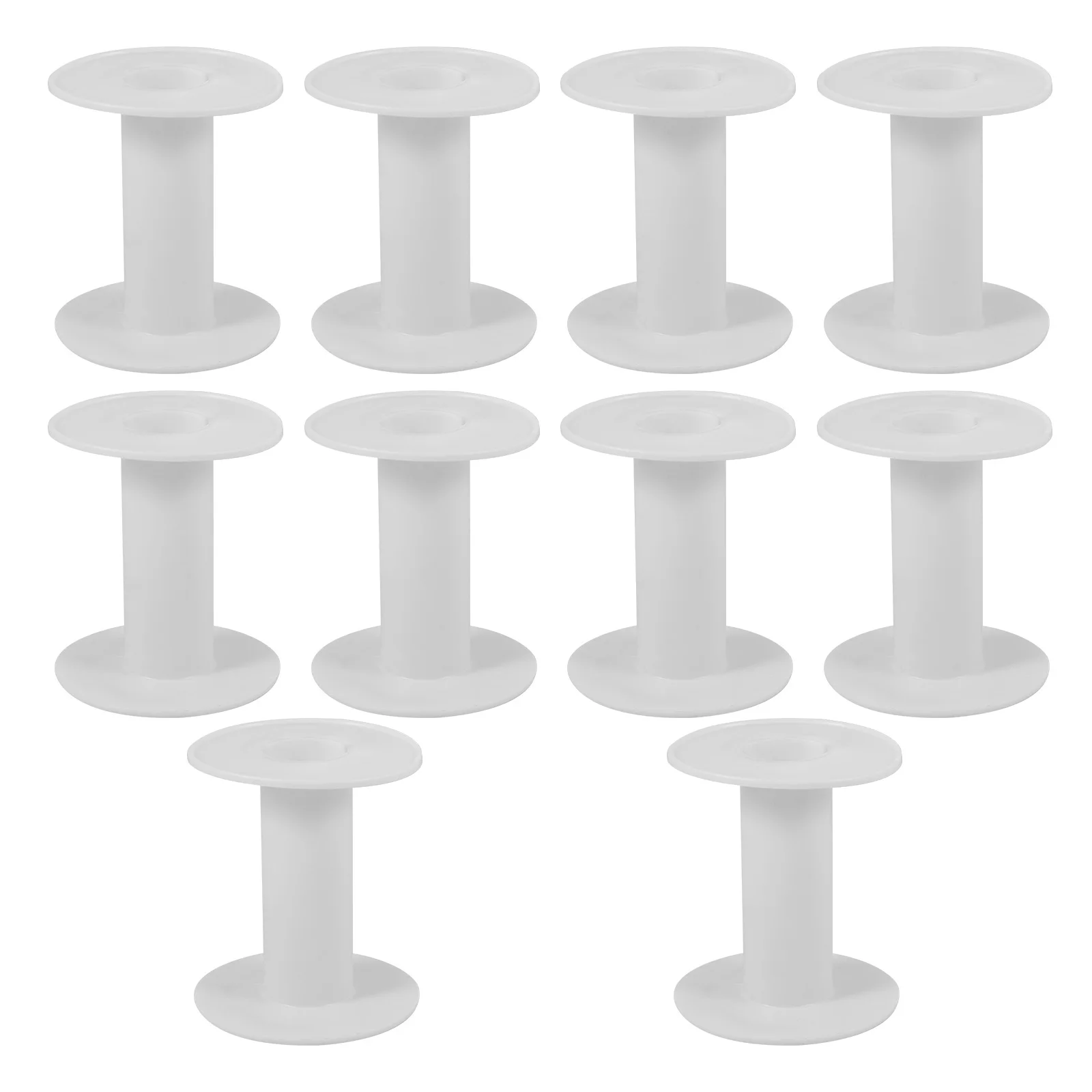 

10pcs Plastic Reel Empty Wire Spools Durable for Embroidery Floss Lace Shuttle Craft Thread Spools Large Diameter Storage