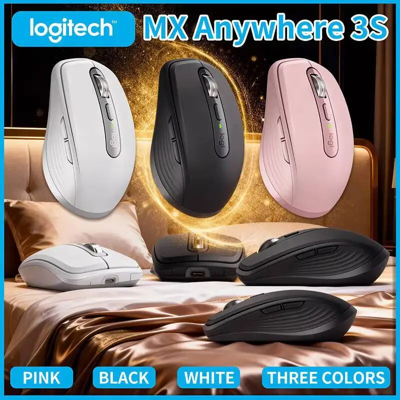 

Компактная мышь Logitech MX Anywhere 3S, эргономичный дизайн, перезаряжаемая, с быстрым прокруткой для портативных ПК Mac
