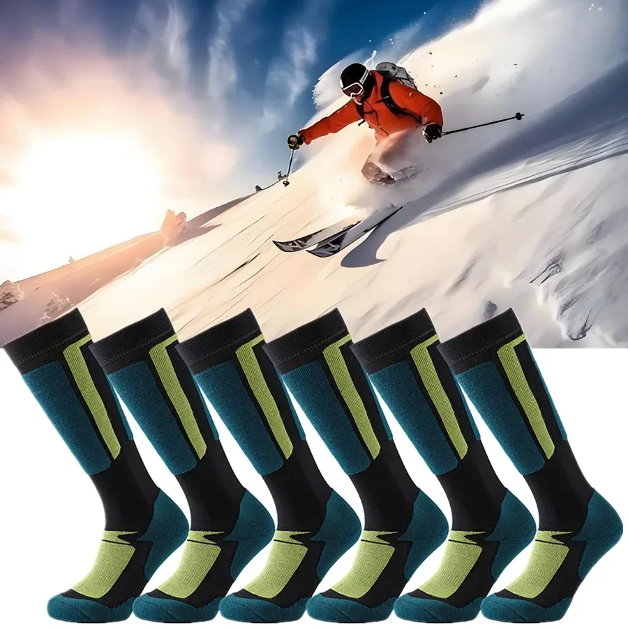 

Компрессионные лыжные носки унисекс с нескользящей ручкой, термоизолированные, дышащие, противоударные, с полотенцесушителем для зимних видов спорта