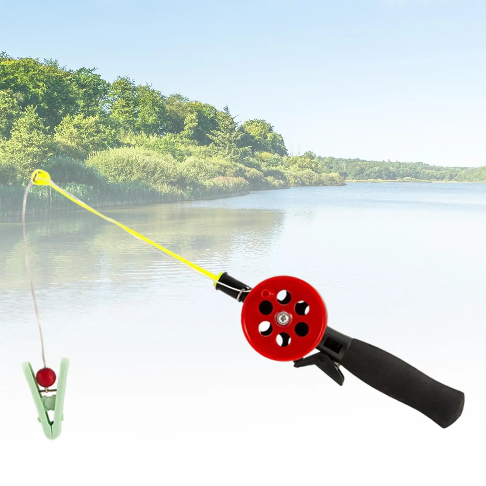 Short Ice Fishing Rod Portable Mini Fishing Pole for Holiday Camping Fishing