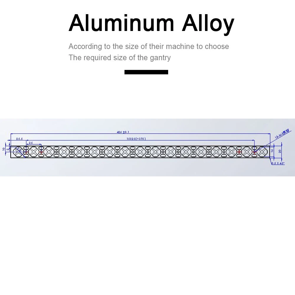FYSETC High Precision Light Weight Hollow Gantry 426MM For Sovol SV08 3D Printer Accessories