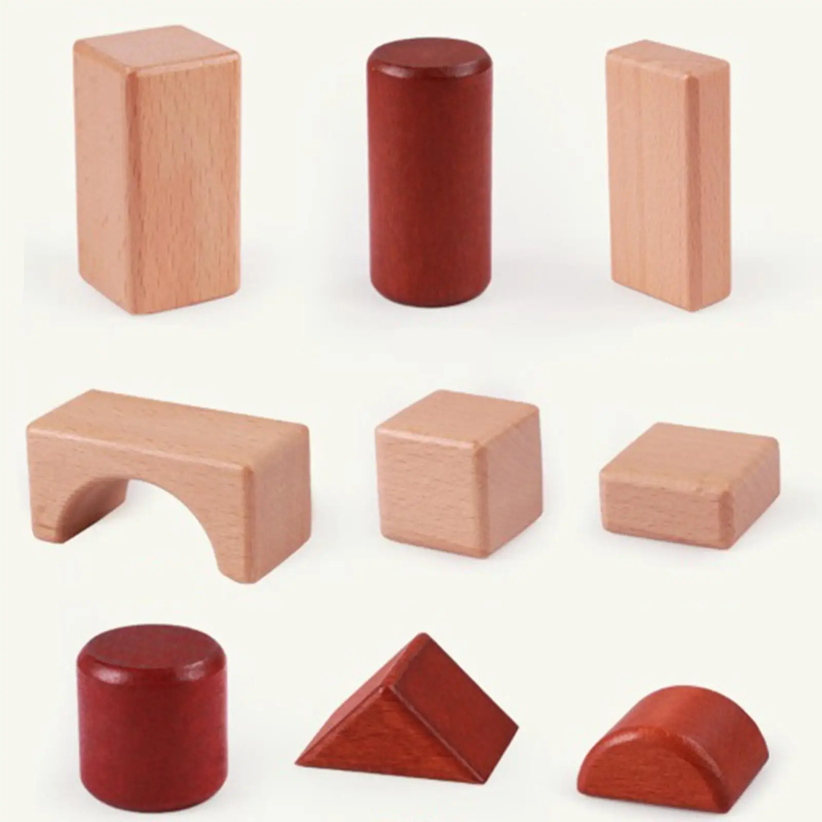 Wooden Building Blocks Construction Toy Montessori for Children Ages 3 4 5 Year Old Kindergarten Girls and Boys Christmas Gift view 4