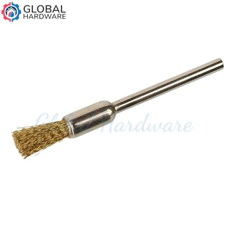

6mm Shank Wire Brush Brass Wire Polishing Brush for Dremel Rotary Tool Metal Polishing Tool