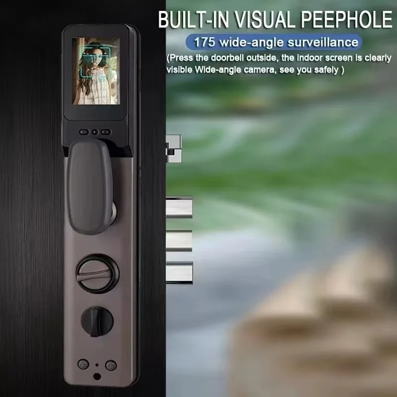 High Security Smart Wifi Door Lock 3D Face ID Locks Fingerprint Code Card Key Smart Door Lock