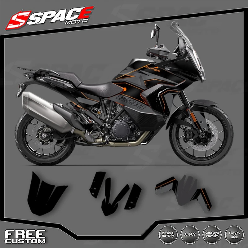 

SPACE Custom Motorcycle Graphics For KTM 2021 2022 2023 ADV 790 1290 R S Decal Stickers Kits 001