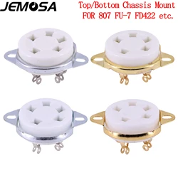 Ceramic 5PIN Tube Socket GZC5-2 Chassis Mount For 807 FU-7 FD422 24 37 46 27 Vacuum Tube Audio Amplifier HIFI DIY