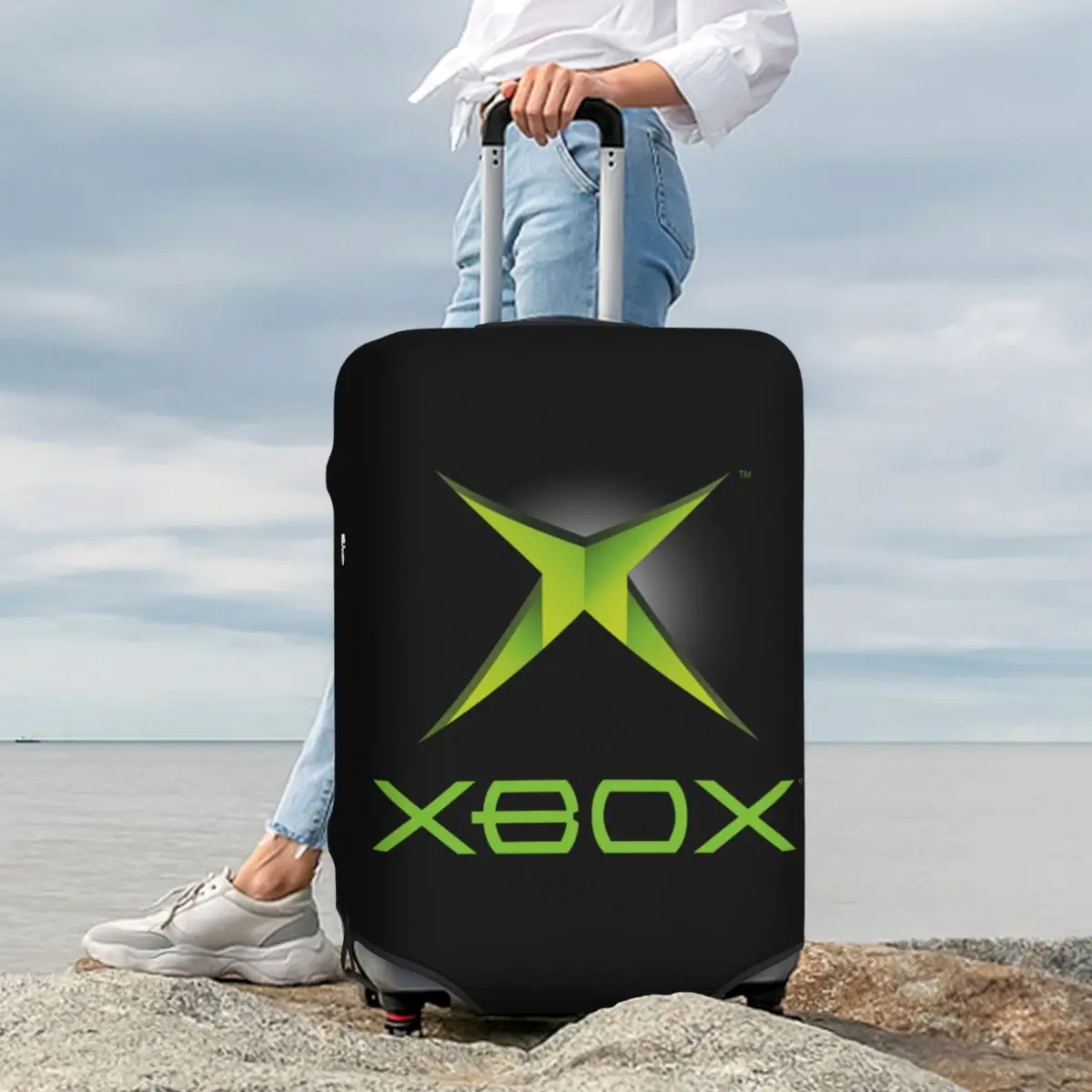 غطاء حماية مرن لحقيبة السفر بشعار Xbox مقاس 18-32 بوصة