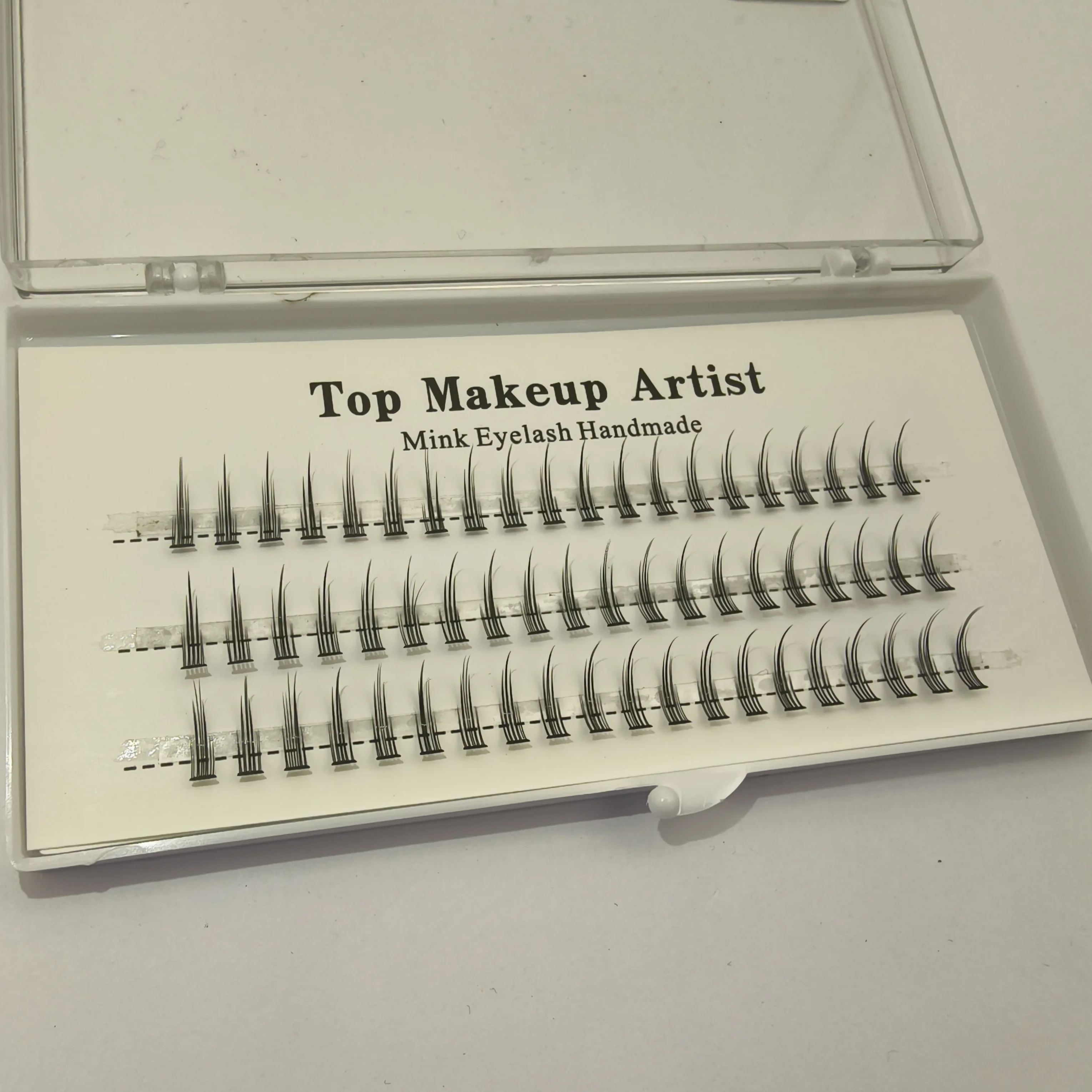 

T001 DIY Hand Made Eyelash Extension Segmented Flase Lashes Dramatic Lash Bundles Soft Ribbon Strip Eyelashes Makeup Lashes NEW