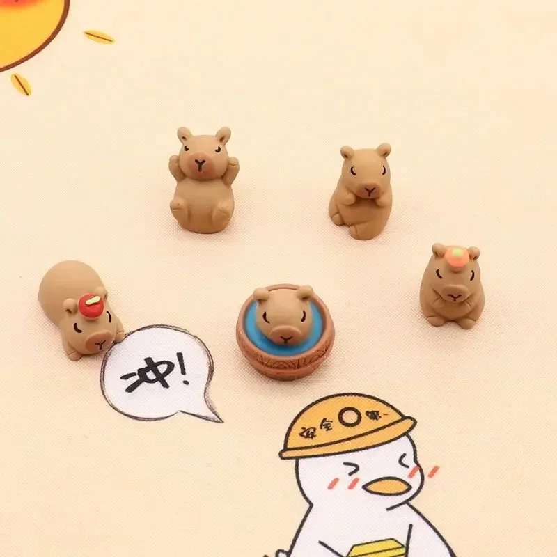 3D Capybara Figurines Capybara Party Favors Cute Animal DIY Ornament Supplies for Kids Capybara Home Decoration Ornament