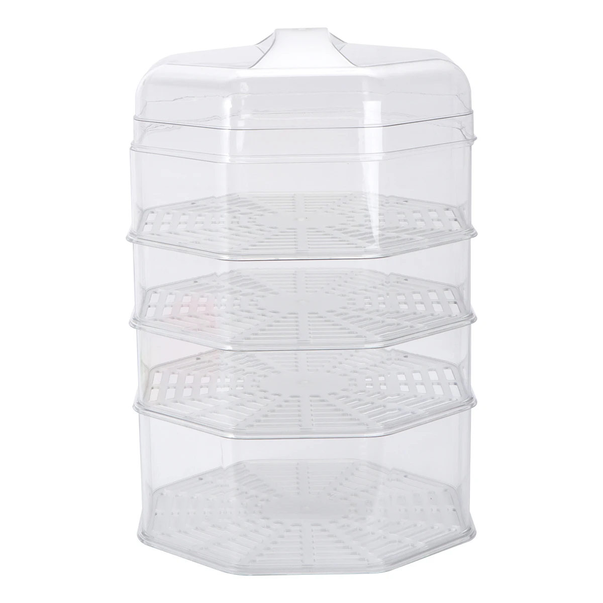 

5pcs Food Covers Transparent Multi-layer Anti-fly Cover for Outdoor Kitchen Dish Protection Drain Basket Function