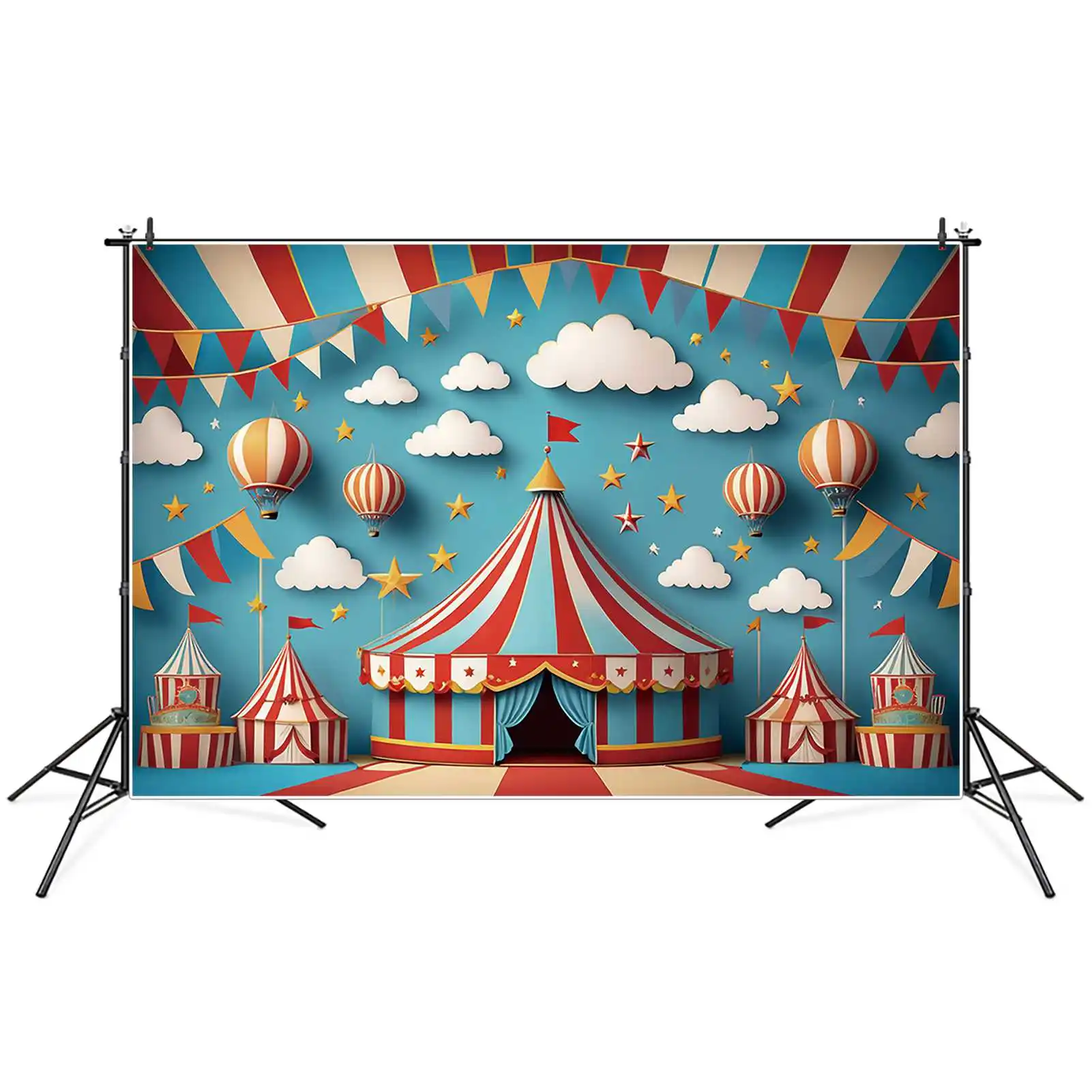 القمر. خلفيات خيمة QG-Circus ، ديكور مخصص للحفلات ، ستارة أطفال ، علم كرنفال ، عيد ميلاد ، مستلزمات تصوير جميع الصور