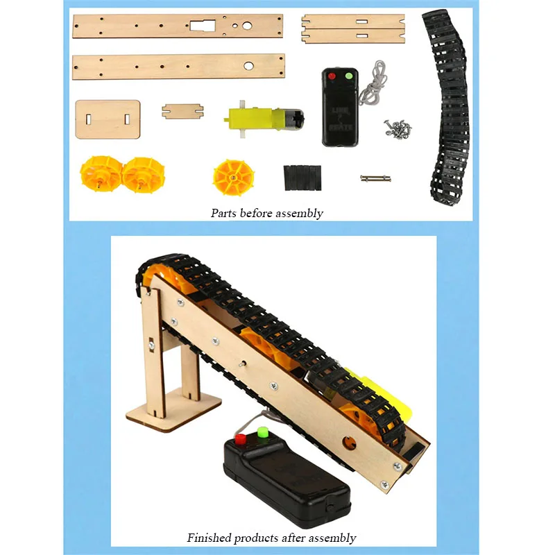 Conveyor Belt Self-made Escalator DIY Handmade Elevator Mechanical Science And Technology Small Works