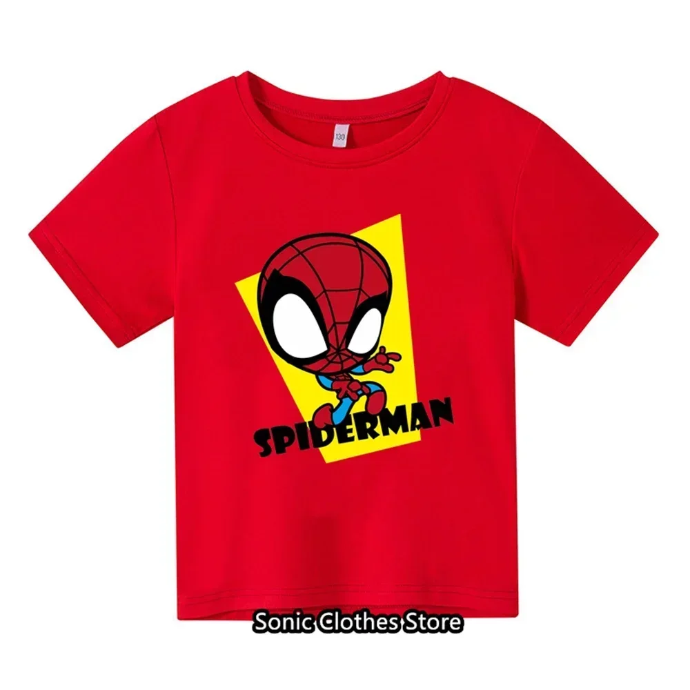 2024 Cartoon Anime Pattern Boys and Girls Children's Printed T-shirt Children's Summer Fashion Short sleeved T-shirt