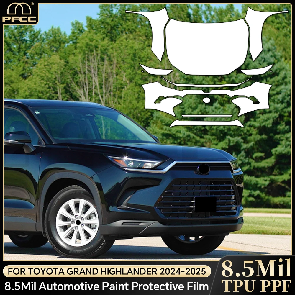 

For Toyota Grand Highlander 2024 2025 TPU Paint Protection Film Anti-scratch Pre-cut PPF Car Body Clear Bra Resistant Invisible