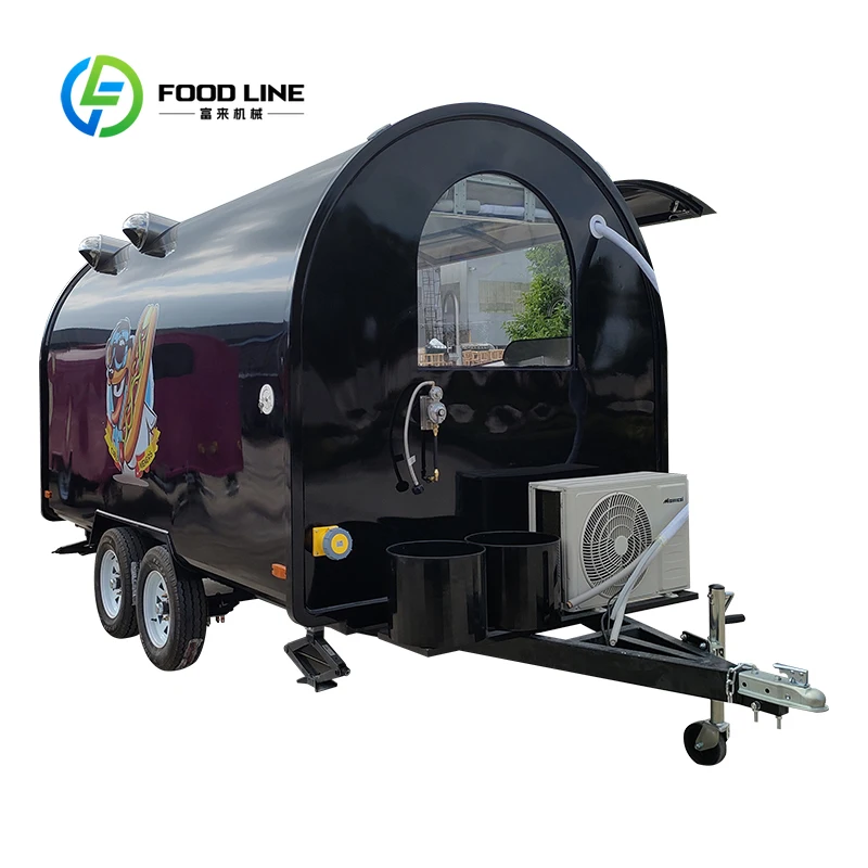 Customizable Capacity Insulated Food Trailer 4-Wheel Frame Outdoor Application