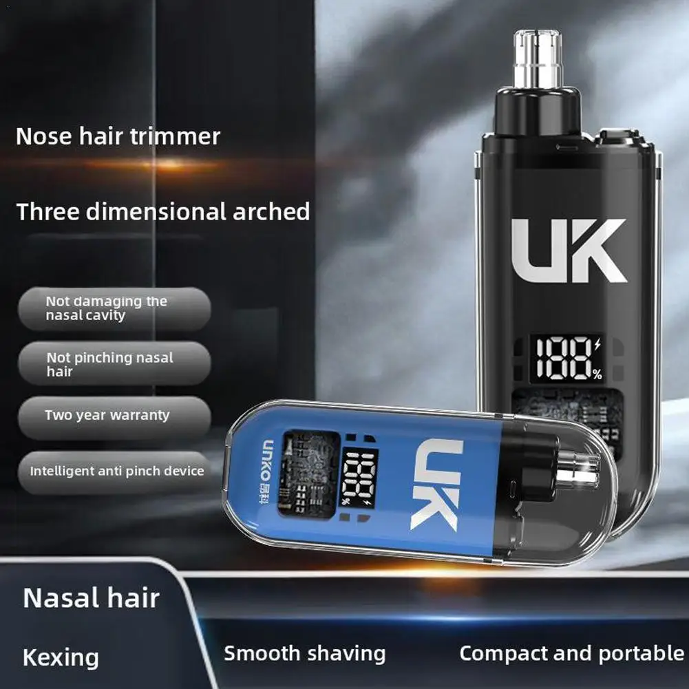 Digital Electric Nose Hair Trimmer 360 Rotating Dual Electric Shaver Eyebrows Nose Hair Trimmer Painless Safe