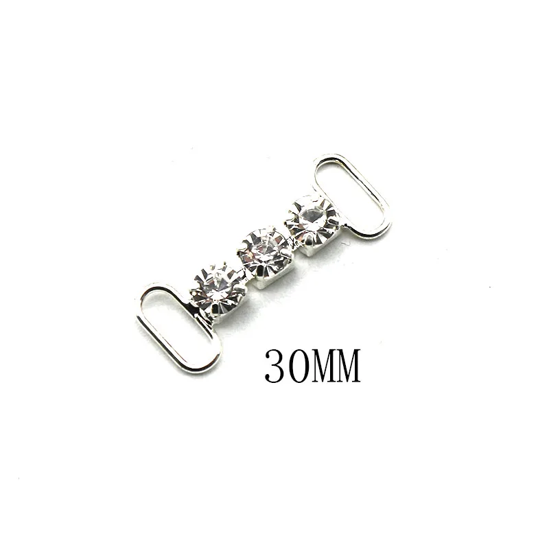 2 Pieces of Sparkling Rhinestone Chain Bikini Connectors, Flat Chain Metal Crystal Bikini Connection Buckle Decorations