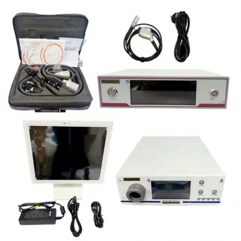 SY-P2802 Fiber Sigmoidoscope Tower System Includes 19 Inch LCD Display Equipment Vehicle for Medical Facilities