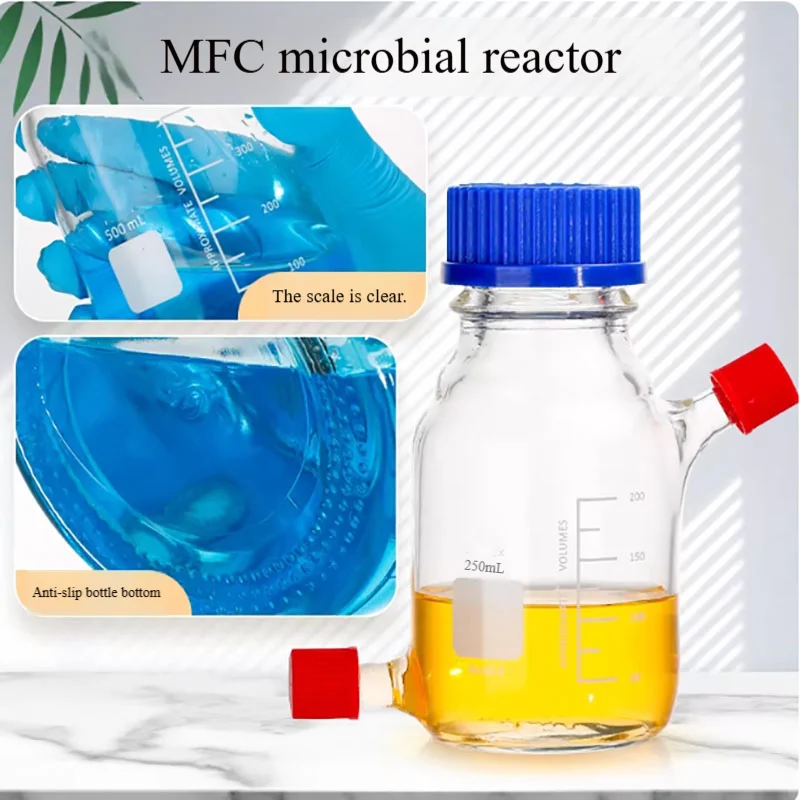1PCS MFC microbial reactor multi-interface fuel cell feeding bottle sampling bottle electrolytic cell fermentation bottle