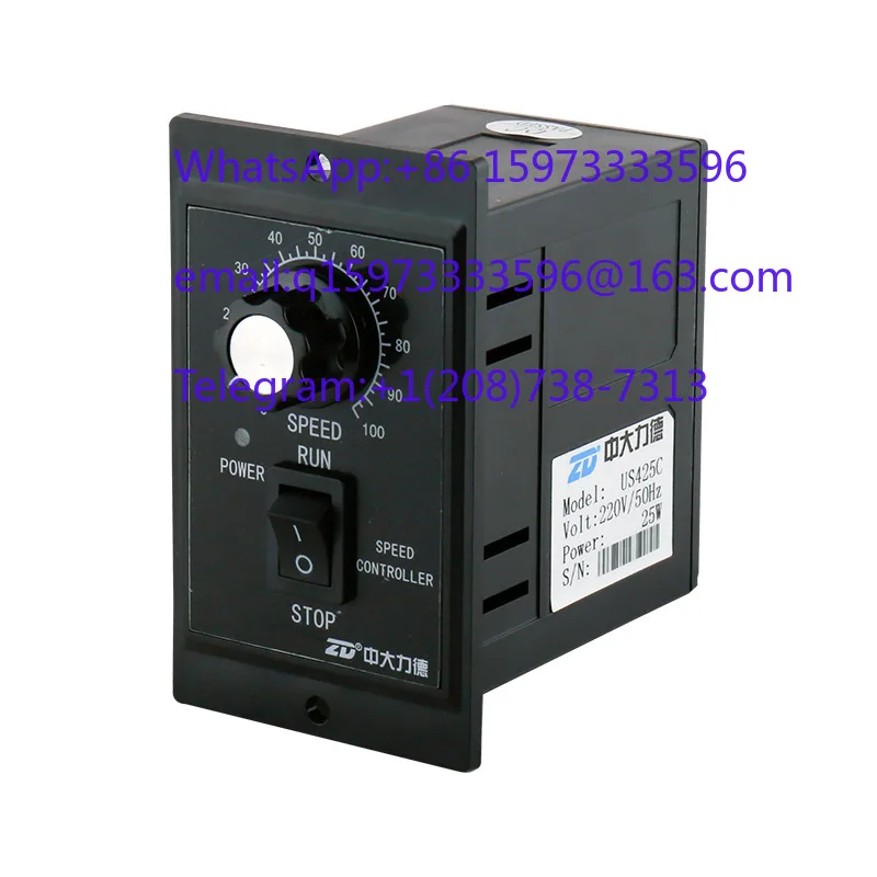 6W-200W Adjustable Speed Controller Single Phase AC Gear Reducer Motor Micro Speed Regulator