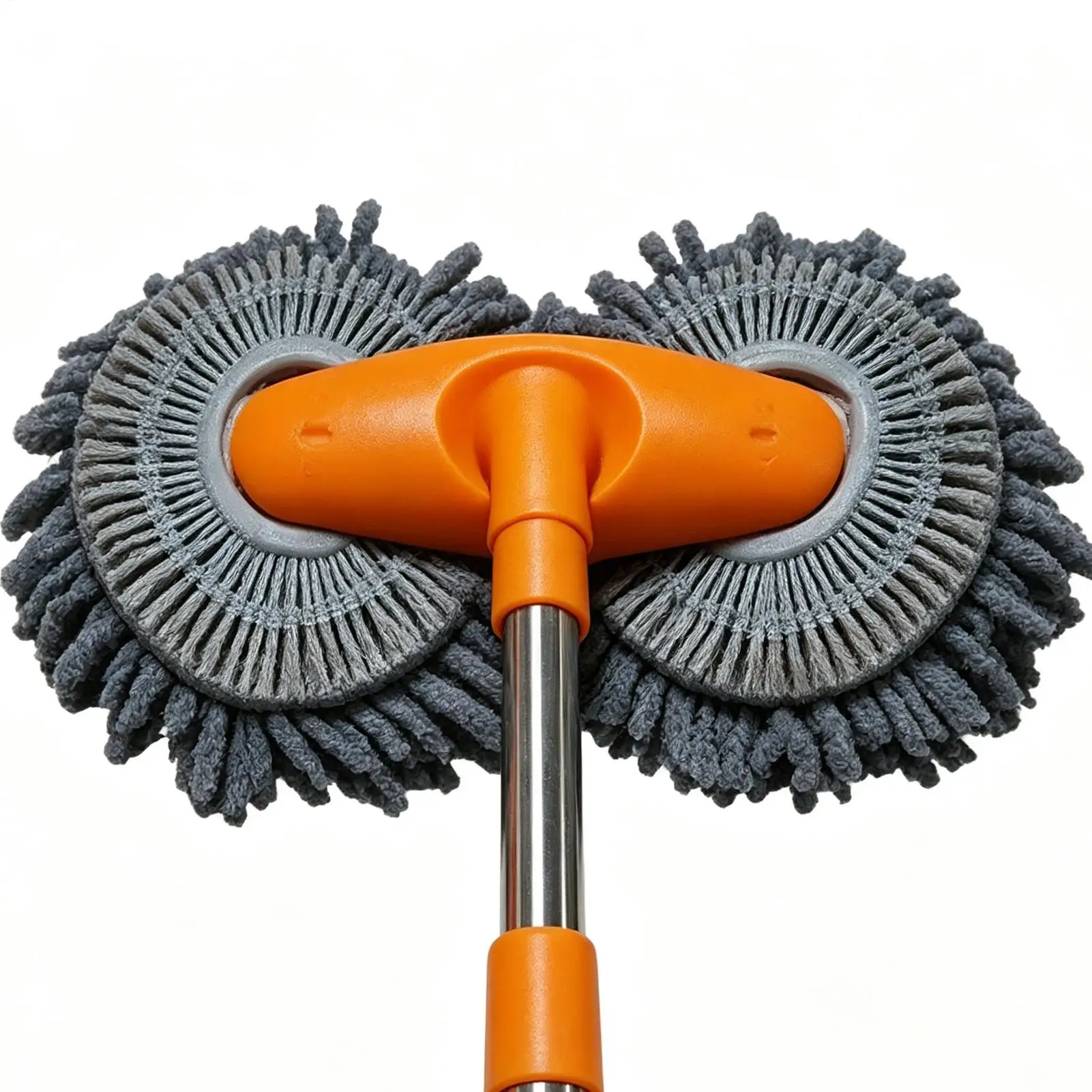 Car Washer Mop Foam Wash Brush Double Brush Head Roof Window Cleaning Maintenance Three-Section Telescopic Mop Car Accessories