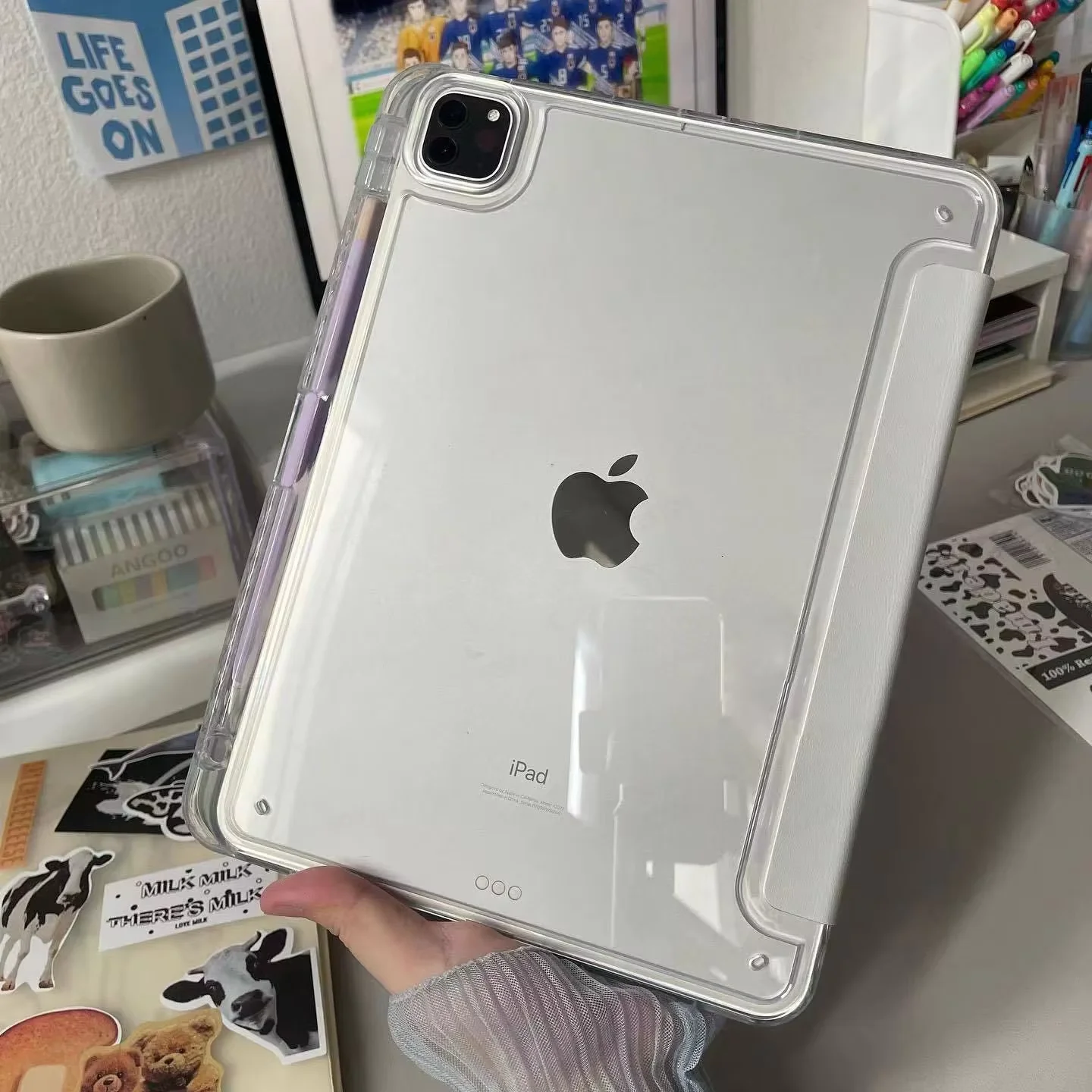 For iPad Pro 11 2024 M4 For iPad 10 9 11th A16 Air 13 pro 12.9 456th with Pen Holder For iPad Air 4/5 with print design