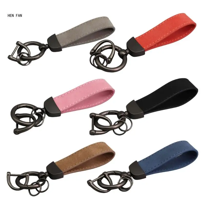 

Simple PU Leather Keychain Women Men Car Key Rings Chain Holder Keychains Keyring M89D