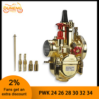Golden Color With Free Jet Set Carburettor  For KEIHIN PWK KOsO OKO 24 26 28 30 32 34mm 2T 4T Universal Scooter ATV Dirt Bike