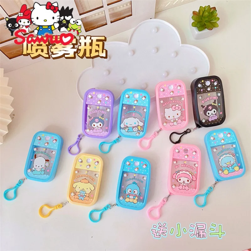 Sanrio Melody Kuromi Hello Kitty Cinnamoroll Pochacco Spray Bottle Alcoholic Lotion Insect Repellent Portable Card Spray Bottle