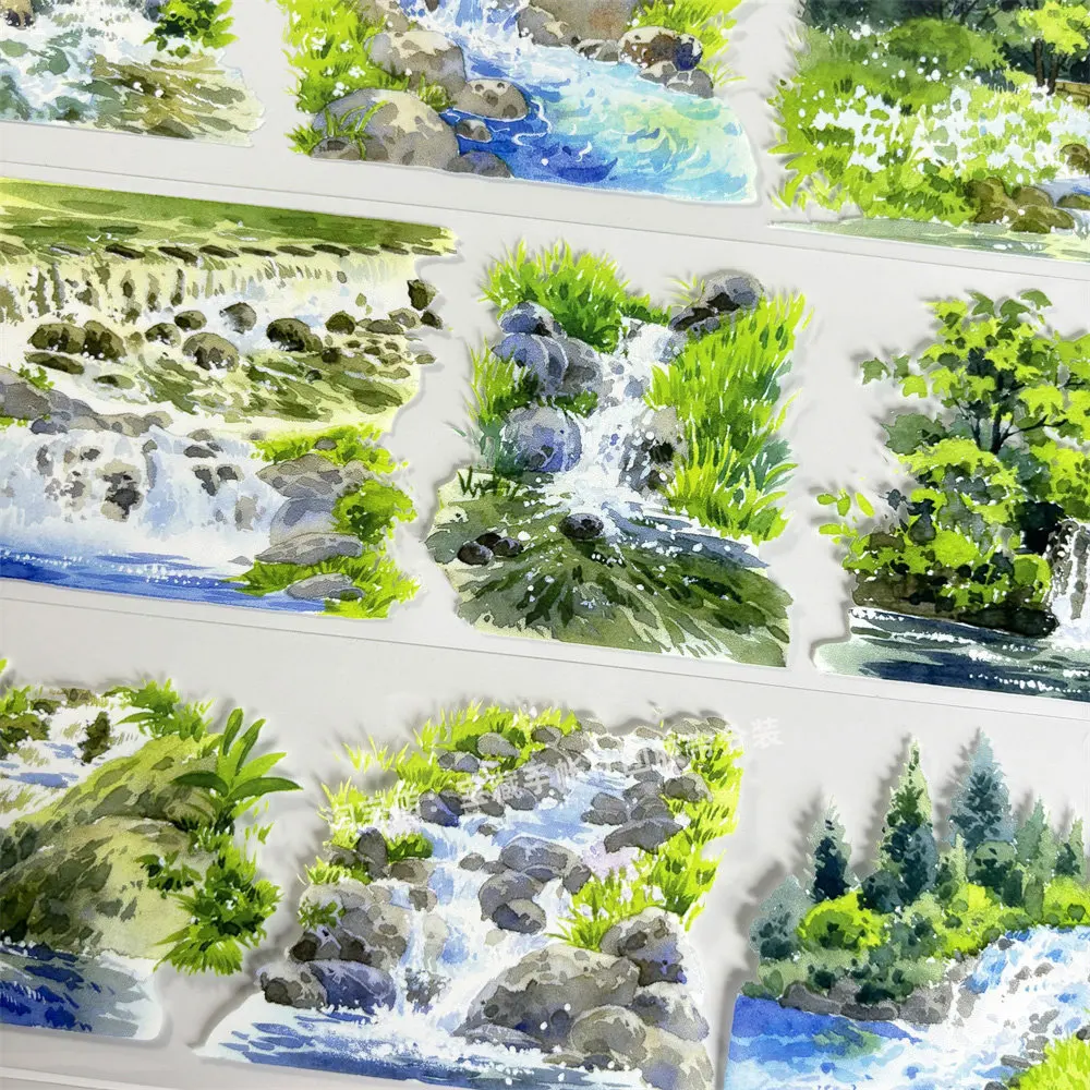 Pet Washi Tape A780 Small Stream MOODTAPE River Antique Journal Mobile Phone Case Sticker