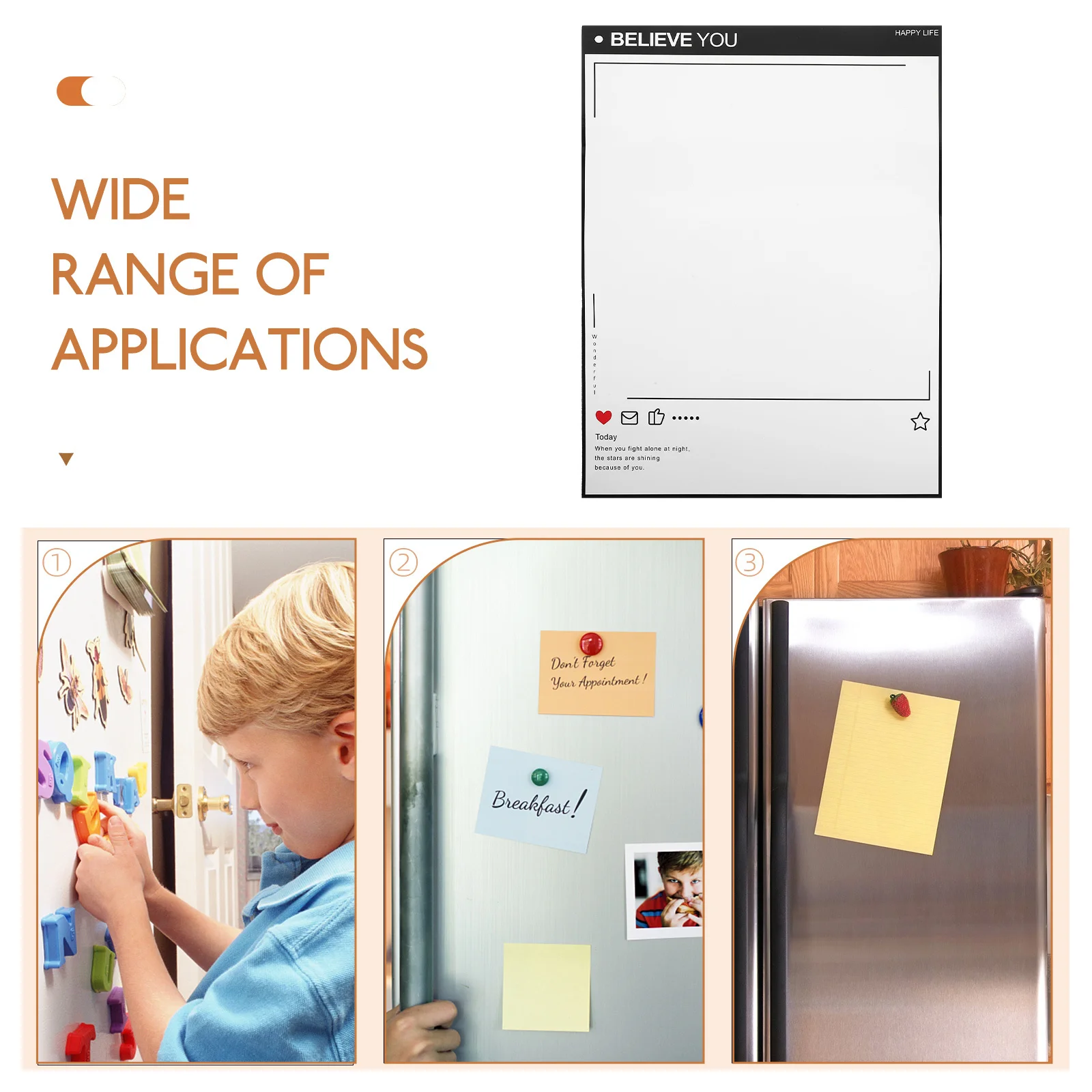 Magnetic Notepad Whiteboard for Refrigerator Writing Calendar Planning Board Sticky Message List Pad Home Office Organization