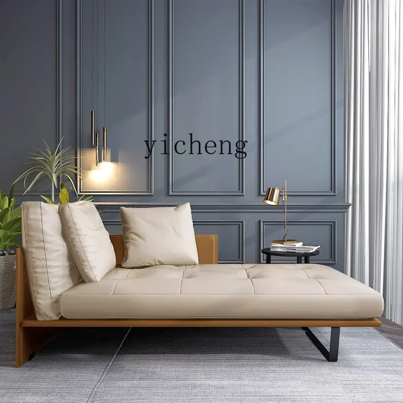 غرفة نوم كرسي استرخاء أريكة جلدية واحدة انهيار كرسي التفتي سرير التجميل