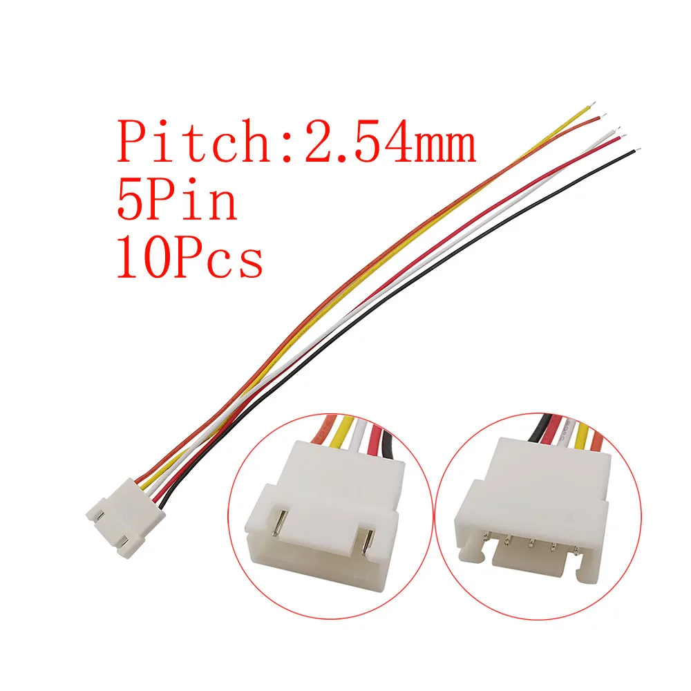 10 Stück Micro JST XH 2,54 mm Rastermaß 2/3/4/5/6 Pin Stecker / XH2,54 Buchse Verlängerungskabel Draht Kabelstecker 20 cm 26 AWG