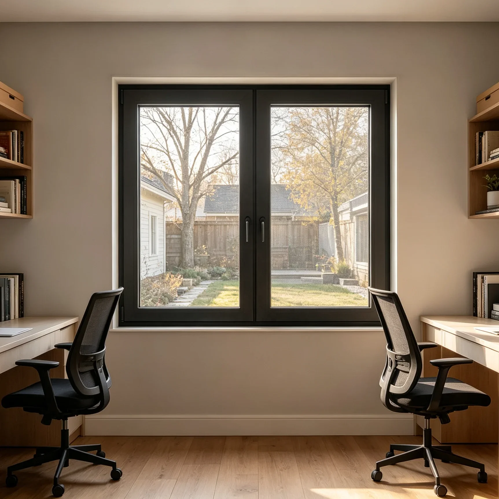 Affordable Soundproof Bedroom Window Thick Aluminum Frame Double Layer Glass Hinged Windows CE Certification Casement Windows