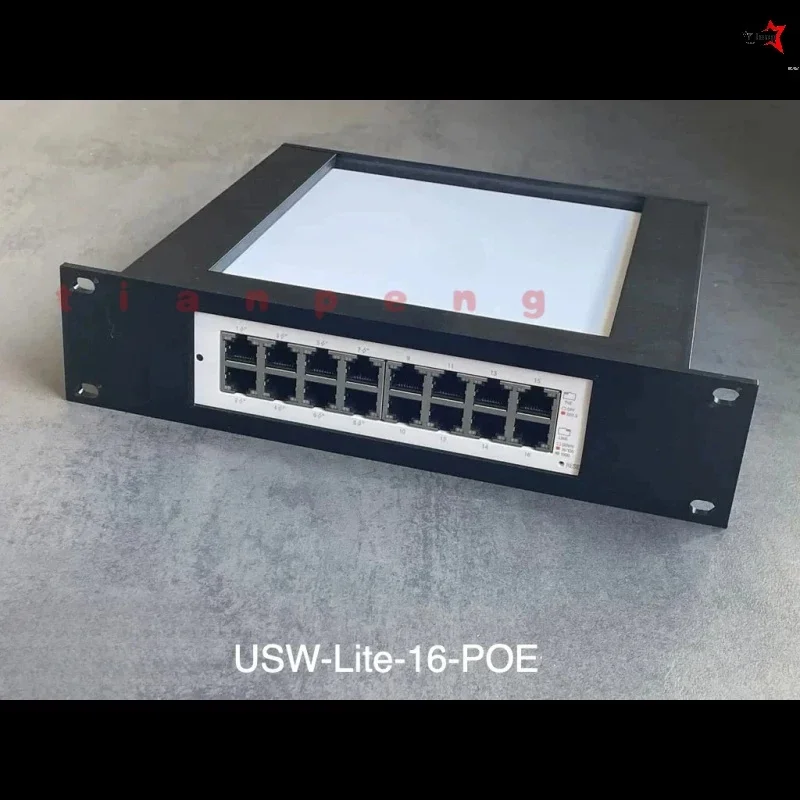 High-strength Plastic Rack Installation Cradle Custom 10/19In Size Stable Mounting Base For Unifi Cloud Key & 16PoE Lite