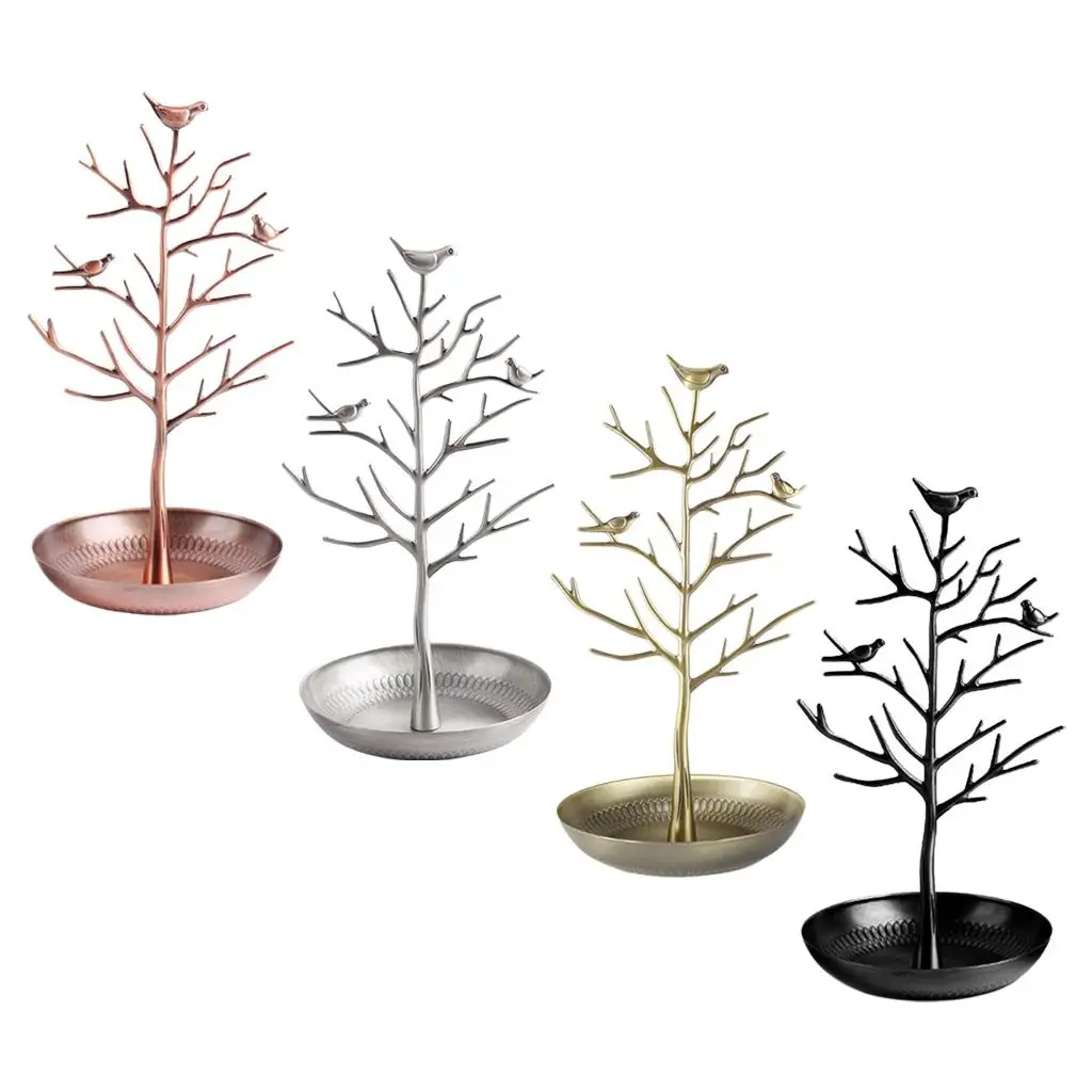 Modern Birds Tree Jewelry Stand - Tree Jewelry Stand Display Rack Earring Necklace Bracelet Ring Holder Organizer for