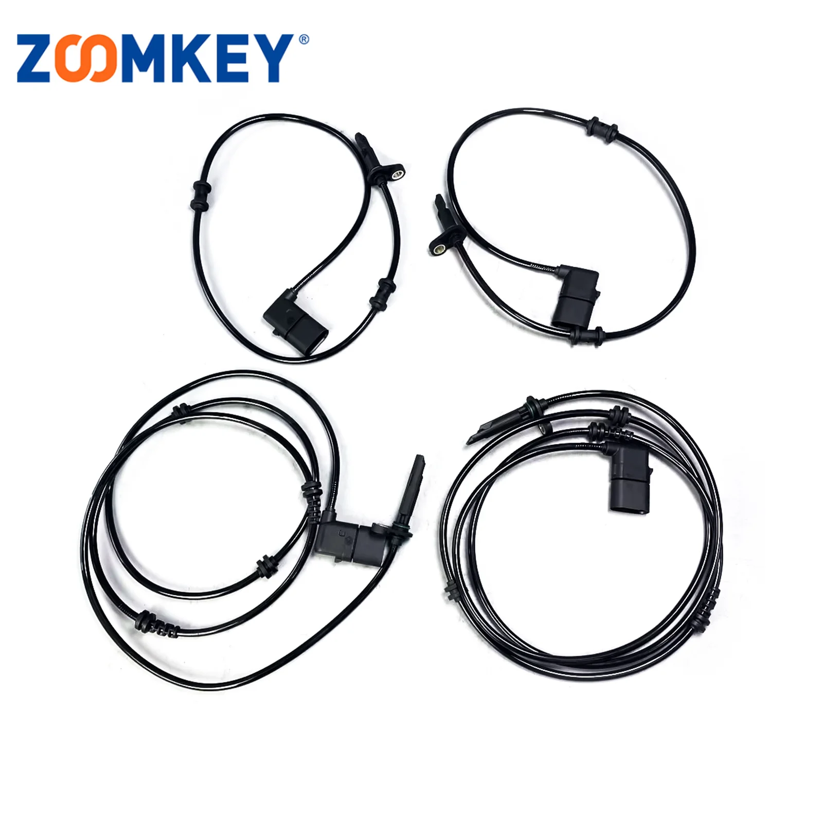 ZOOMKEY Set of 4PCS Front Rear ABS Wheel Speed Sensor FIT for Mercedes W253 GLC X253 C253 2539052400