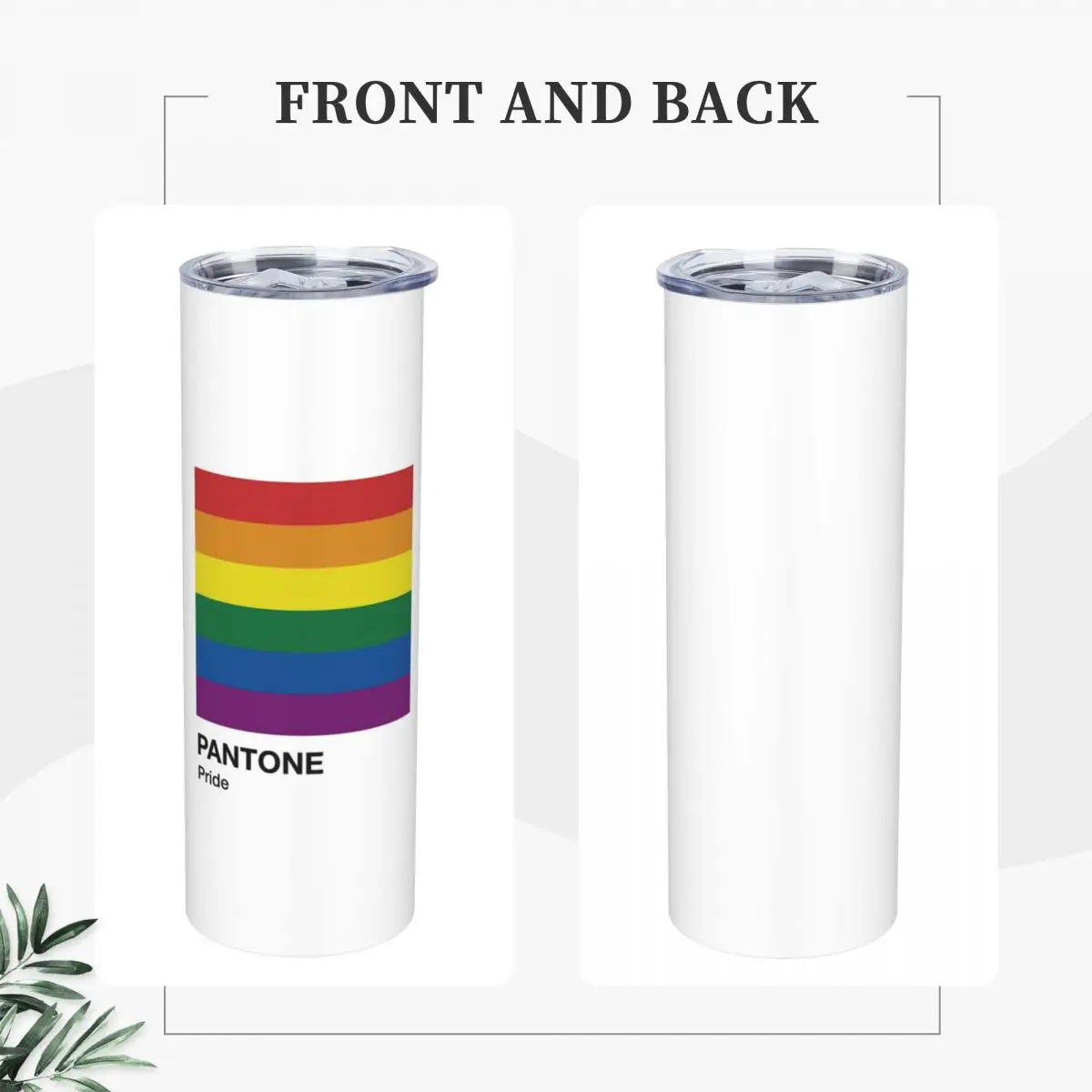 Pantone Prid Stainless Steel Tumbler Vacuum Insulated Mugs Thermal Cold Bottle Straw With Lid 20oz