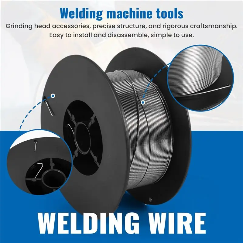 THIVN-E71T-1C 500G Stainless Steel Gasless Mig Welding Wires 1.0Mm Dia Solid Cored Welding Accessories For Chemical Equipment